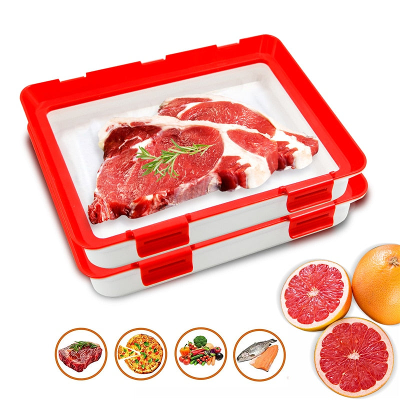 Thicken Fresh-keeping Tray Creative Food Storage Trays Organizer Box Set Kitchen Accessories Increase Cover Decoration Tool